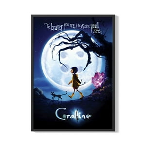 Creango - Cuadro Poster Enmarcado Coraline Decorativo