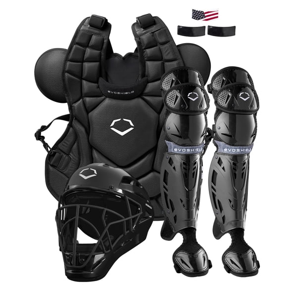 Kit Catcher's Gear EvoShield SRZ-1 de béisbol negro intermedio