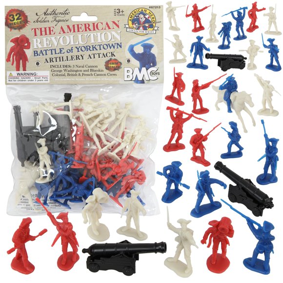Set de 32 piezas de soldados de juguete BMC – Artillería de Yorktown (plástico)