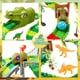 thumbnail image 3 of Dinosaur Toys Race Car Track BEMITON Dinosaur World 269 piezas, 3 of 7