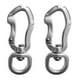 thumbnail image 3 of 1 Par De Carabiner Giratorio Que Cuelga Conecta El Gancho Que Acampa El Ojo Redondo De Plata 76m M, 3 of 3