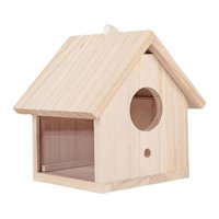Magideal - Casa Para Pájaros, Caja De Madera Para Pájaros, Ventilación Colgante, Caja Para Pájaros Al Aire Libre Para Jardín, Patio, Visualización Decorativa Del