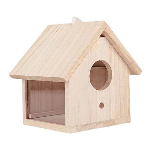 Magideal - Casa Para Pájaros, Caja De Madera Para Pájaros, Ventilación Colgante, Caja Para Pájaros Al Aire Libre Para Jardín, Patio, Visualización Decorativa Del
