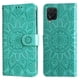 thumbnail image 1 of Funda tipo cartera FOXDOCK para Samsung Galaxy A12 , diseño girasol en relieve, cuero PU, cierre magnético, soporte y tarjetero, 1 of 5