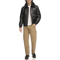 Chaqueta Tommy Hilfiger De Piel Sintética Tipo Bomber Negra M Para Hombre
