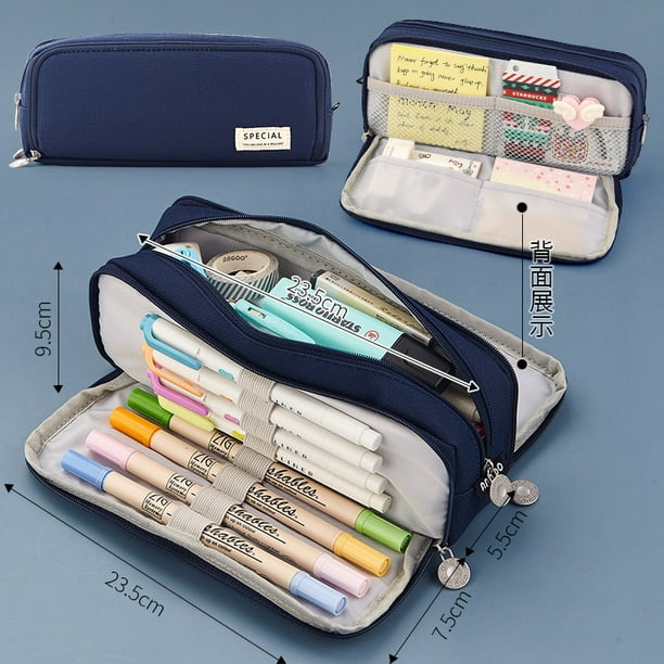 Large Capacity Pencil Bag Aesthetic School Cases Stationery Holder Kids Pen Bag Big Stationery Box School Students Supplies