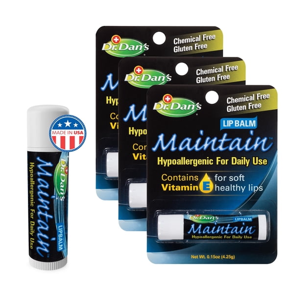 Bálsamo labial Dr. Dan's Maintain Perfect for Everyday, paquete de 3