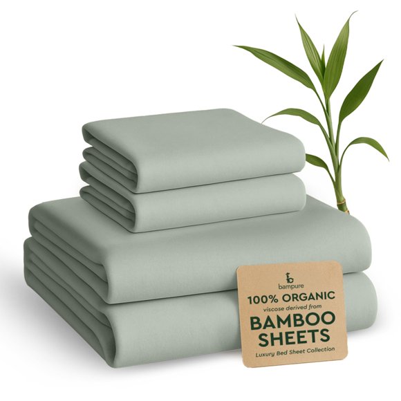 Juego de Ropa de Cama BAMPURE King 100% Bambú con Propiedades Refrescantes