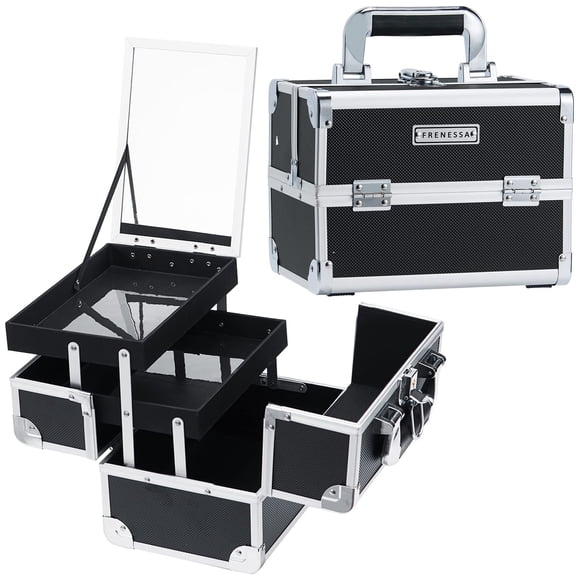 Organizador de cosméticos MAKEUP Train Case FRENESSA con espejo