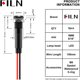 thumbnail image 2 of Luz Indicadora LED 8mm FILN 12V24V Metal IP67, 2 of 3