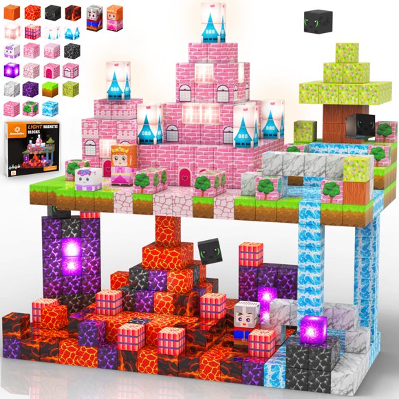 Bloques Magnéticos DANIUBE 100 piezas Princesa luminosa