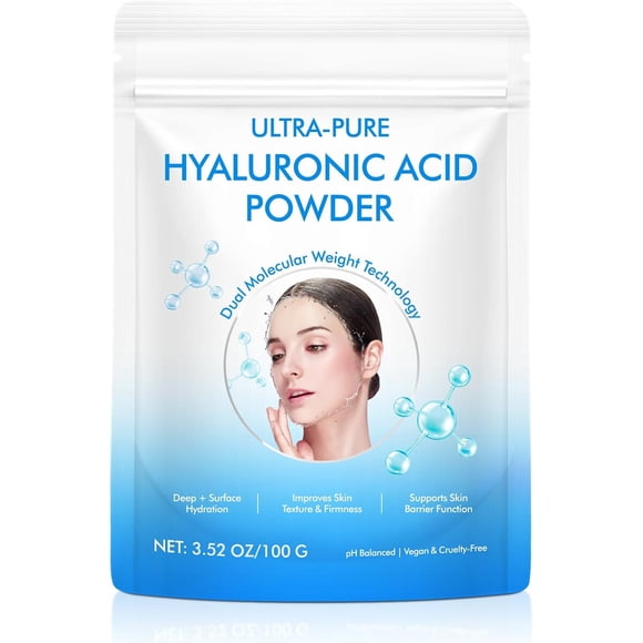 Polvo Ácido Hialurónico Tivlon Dual Molecular 100 g Facial
