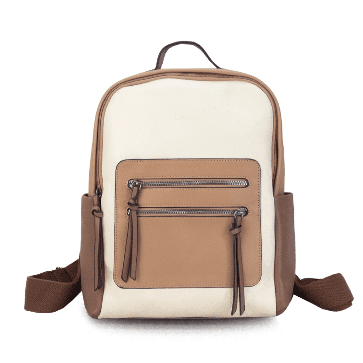 Mochila Calcuta Blanco Caramelo Lincoln's