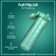 thumbnail image 4 of Botella de agua Ion8 de 1 L con horarios para beber, a prueba de fugas, color verde azulado, 4 of 7