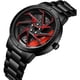 thumbnail image 2 of FANMIS Reloj de carreras para hombre con rueda de automóvil giratoria 3D, 2 of 3