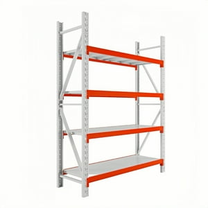 Lubabycas - Estantes Metalicos 300*60*200Cm Blanco Naranjo 800 Kilos