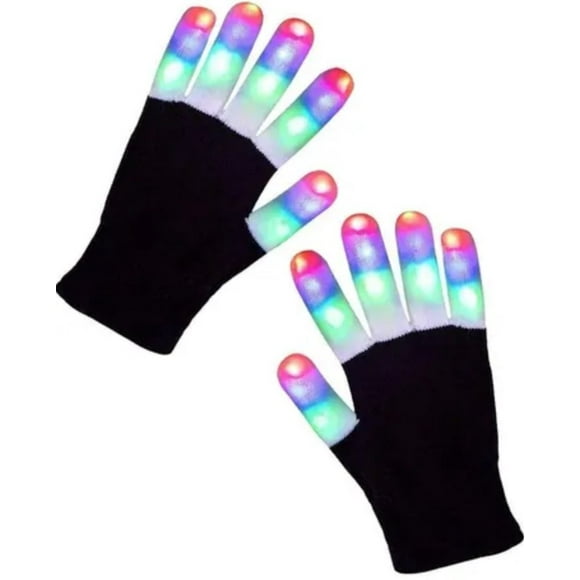 Guantes Mágicos Luces Led Colores 6 Modos Iluminación