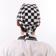thumbnail image 2 of Catering Chef's Headwrap Bandana Hat Head Do Atado Gorras Black White Check, 2 of 3
