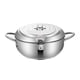 thumbnail image 3 of Olla de Sopa Tempura, Sartén de Aceite con Termómetro, Freidora Tempura Extraíble de Fondo Plano, Freidora de Acero Inoxidable para Anillos de Calamar 24cm, 3 of 5