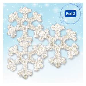 Genérico - Pack 3 Colgante Copos De Nieve Adorno Para Puerta De Navidad 2025