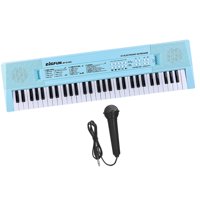 Magideal - Teclado De Piano Eléctrico Teclado De Piano De Música Digital 61 Teclas Regalos Navideños Órgano Electrónico Musical Para Principiantes De , Azul