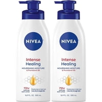 Loción Corporal Nivea Intense Healing 72H Hidratante 500 Ml X2