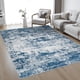 thumbnail image 1 of Alfombra Area FXRHLP, moderna y abstracta, lavable, 150 x 210 cm, azul, 1 of 9