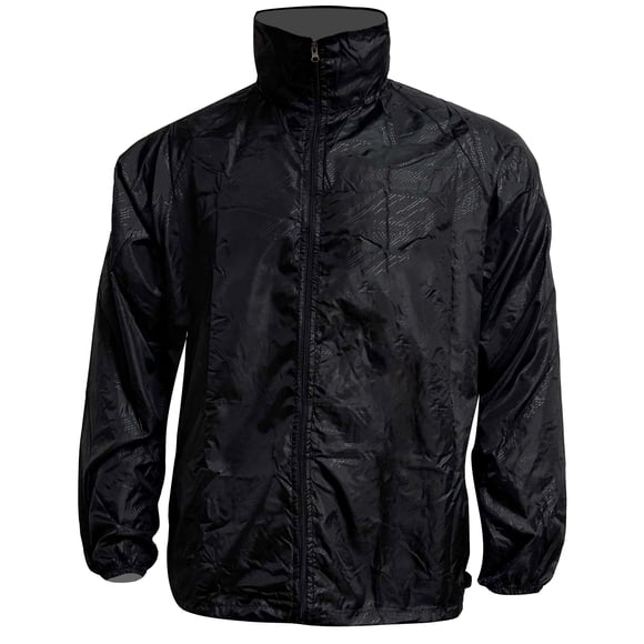 Chaqueta Cortaviento Negro Impermeable Con Gorro Unisex Lightseam