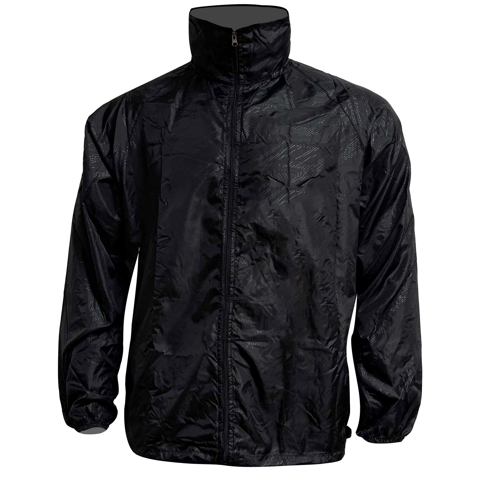 Picsrch - Chaqueta Cortaviento Negro Impermeable Con Gorro Unisex Lightseam
