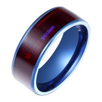 Magideal - Anillo Portátil Inteligente De Acero De Titanio, Dispositivo Creativo Multifuncional Resistente Al Agua, Anillo De Visualización Inteligente Para Azul D