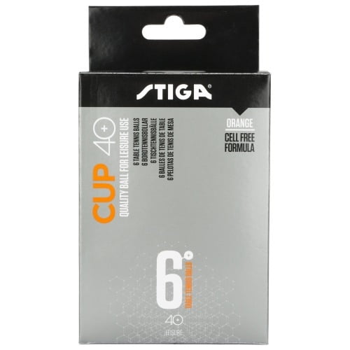 Pelota Tenis De Mesa Stiga Cup 40+ Naranja 6 Unidades