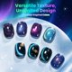 thumbnail image 4 of Gel de uñas Beetles 8 colores Halloween púrpura y azul, 4 of 7