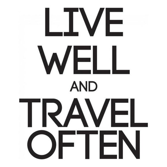 Decomural Live Well Travel Often Inspirational WS-44205