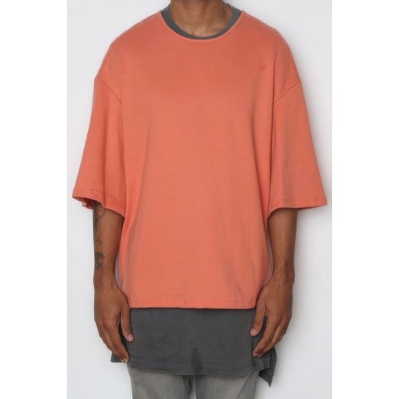 Polera Fashnzfab Drop Shoulder Box Tee Naranja