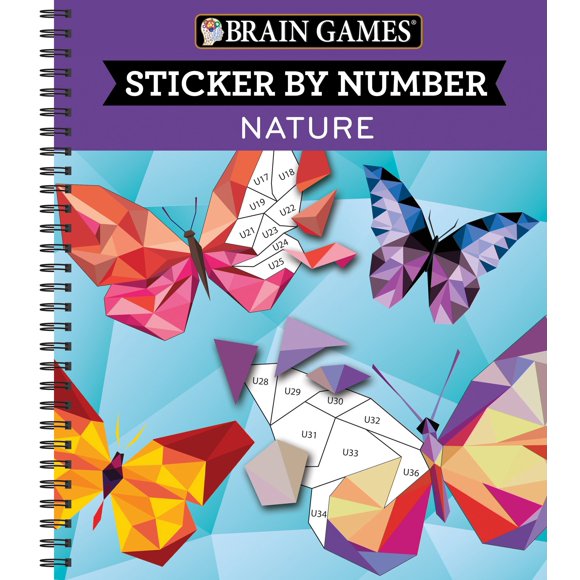 Pegatina Book Brain Games por número: Nature (28 imágenes)