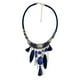 thumbnail image 2 of joyas vintage borlas turquesa gargantilla collar bohemio declaración azul, 2 of 3