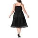 thumbnail image 3 of Agnes Orinda Vestido de Mujer Talla Grande para Escuela, Universidad, Pascua, Boda, Encaje Floral, Tirantes, Cremallera Trasera, Superposición, Swing, Formal, Vestidos de Noche, 3X Negro, 3 of 6