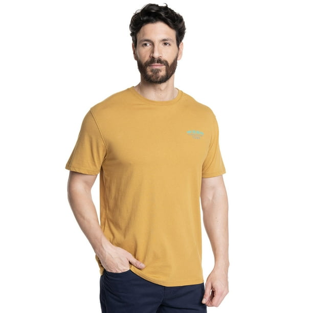 Polera Hombre Print Espalda Cuello Redondo Mini Logo