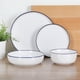 thumbnail image 3 of Juego de vajilla Gibson Home Oslo de 16 piezas de porcelana blanca, 3 of 6