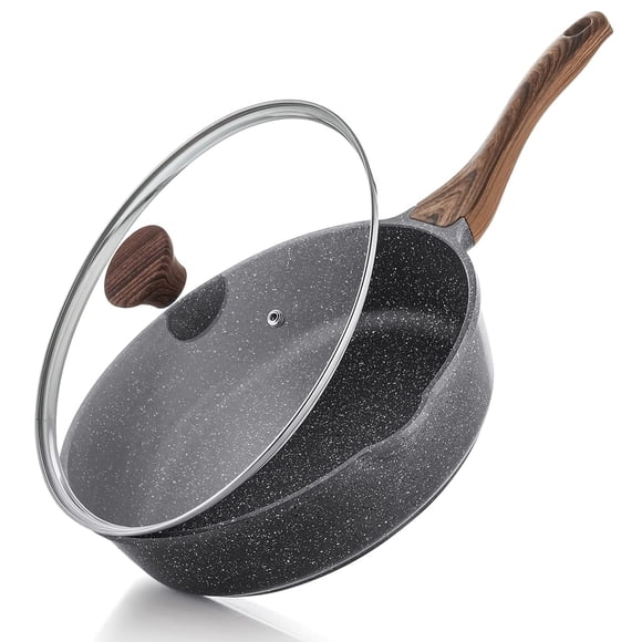 Sartén SENSARTE antiadherente profunda 26/28/30 cm con tapa de inducción