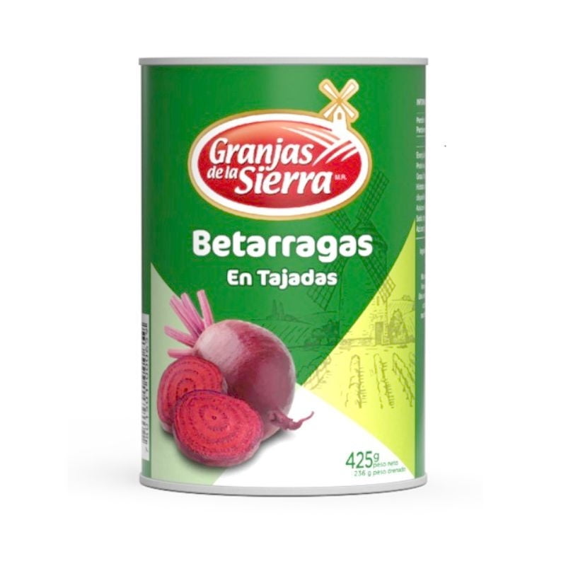 Beterragas En Tajadas Tarro Drenado 236 g - Neto 425 g Granjas De La Sierra