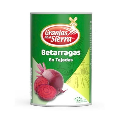 Beterragas En Tajadas Tarro Drenado 236 G - Neto 425 G Granjas De La Sierra