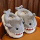 thumbnail image 3 of Pantuflas Niños De Felpa, Diseño De Tuburón, Anime, Kawaii Color Gris Talla 34-35, 3 of 3