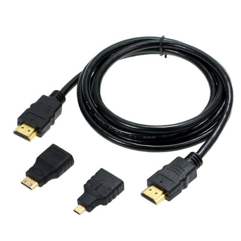 Cable Hdmi 3 En 1 Micro/mini Hdmi 1.5 Metros Irm