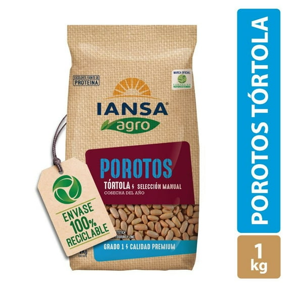 Poroto Tórtola Bolsa, 1 Kg