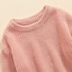 thumbnail image 4 of Niño Niño Bebé Niñas Niños Tejido a punto Suéter Jersey Cuello Redondo Sudadera Manga Larga Camisas Caliente Otoño Invierno Tops (Rosa, 12-18 Meses), 4 of 7