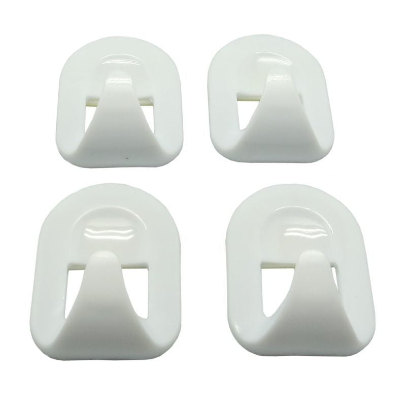 Ganchos De Lujo Blanco (4 Unidades) 4 Piezas Nuevo Hogar