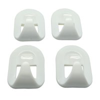 Ganchos De Lujo Blanco (4 Unidades) 4 Piezas Nuevo Hogar