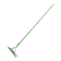 Ioensy - Rastrillo De Paja, Herramienta Manual, Rastrillo Multifuncional Para Hojas De Jardín, Resistente, Ahorro De Mano De Obra Con Mango De 1,3 M