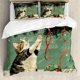 thumbnail image 1 of Lunarable Snowflake Duvet Cover Set Winter Theme Christmas Illustration Cold Weather Season Inspired Celebration Decorative, 1 of 4